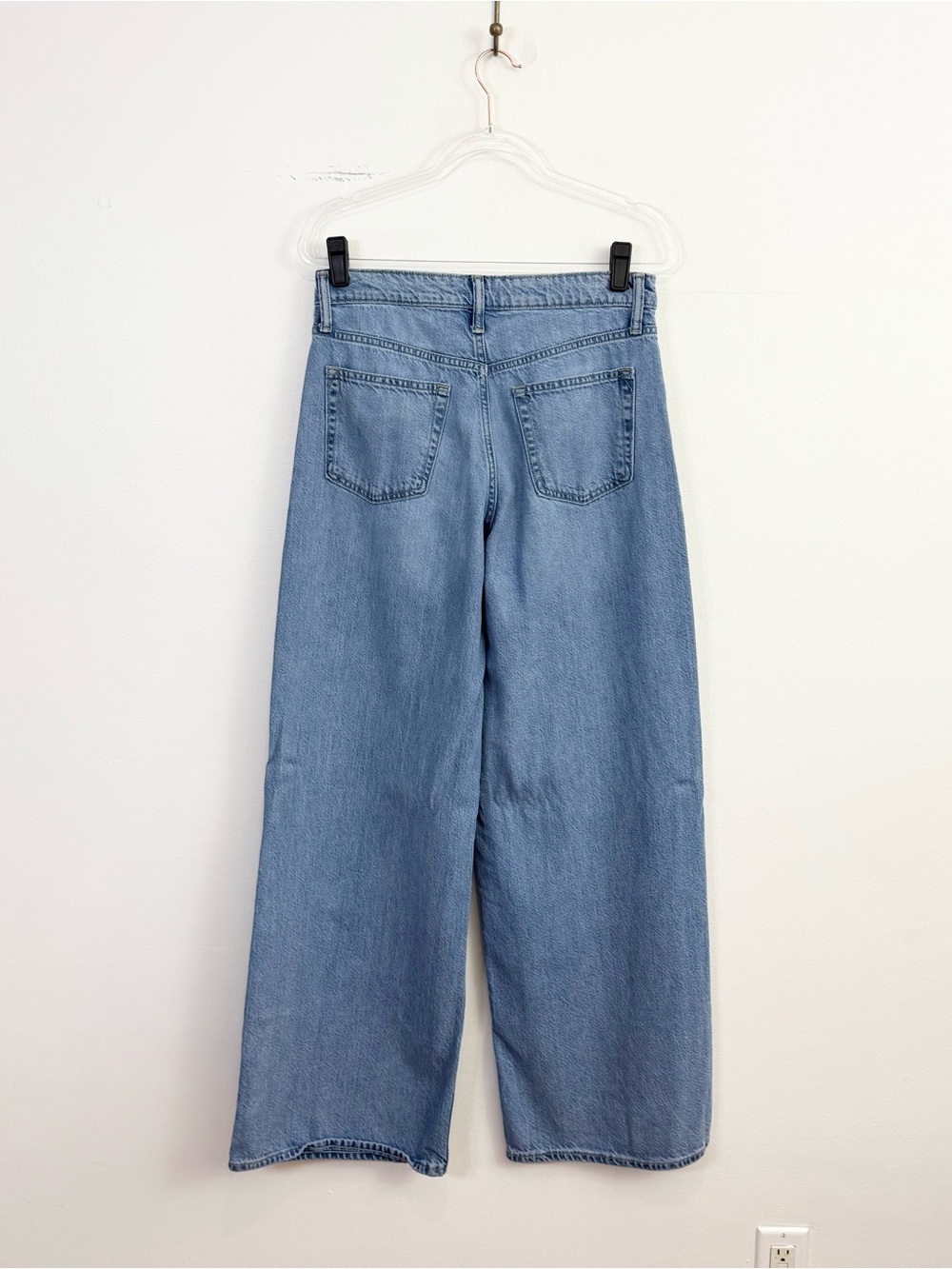 Gap Curvy Baggy Mid Rise Jeans Light Indigo Wash Tall 28/6T - Picture 4 of 6